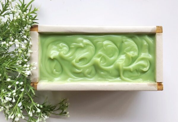 Beautiful,Top,Surface,Of,Green,Natural,Oil,Soap,,Cold,Process